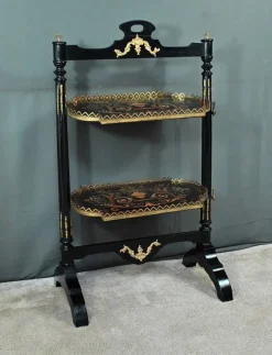 Sale Pamono Napoleon III Marquetry Serving Trolley, 19th Century