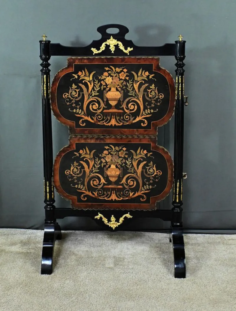 Sale Pamono Napoleon III Marquetry Serving Trolley, 19th Century