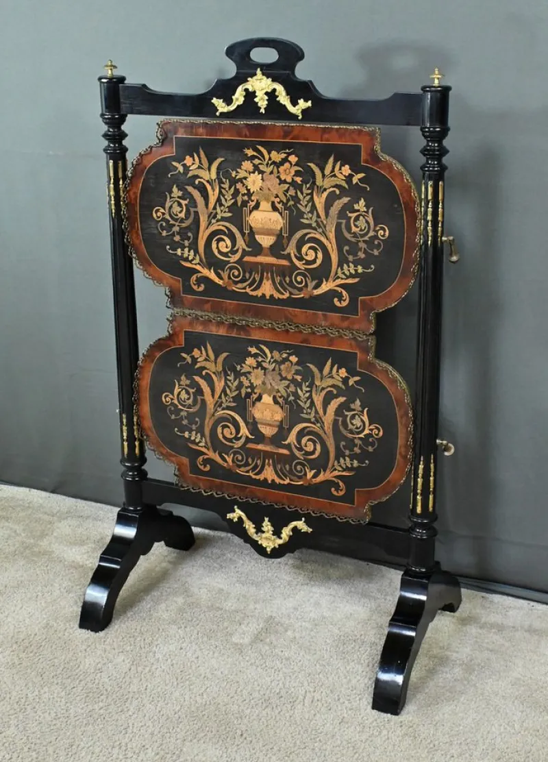 Sale Pamono Napoleon III Marquetry Serving Trolley, 19th Century