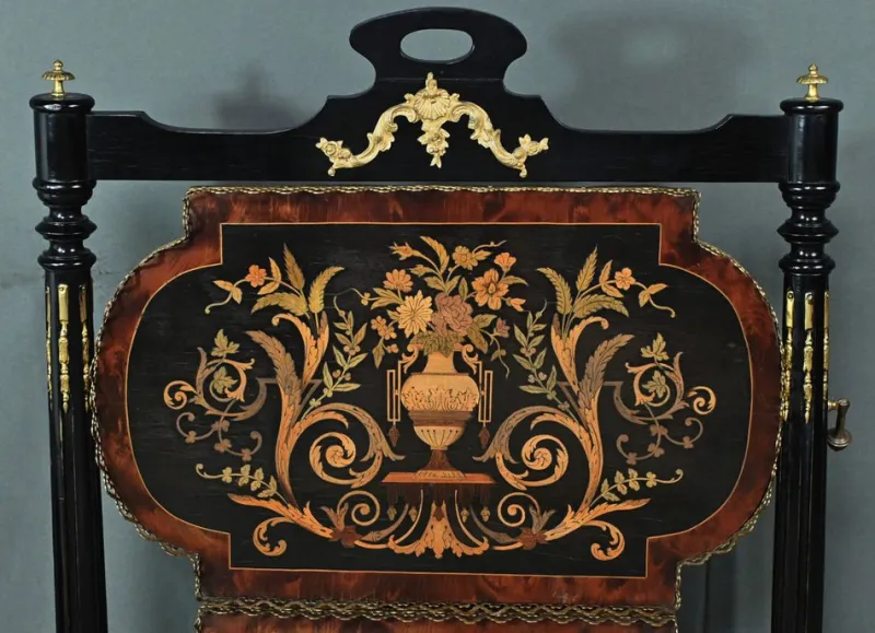 Sale Pamono Napoleon III Marquetry Serving Trolley, 19th Century