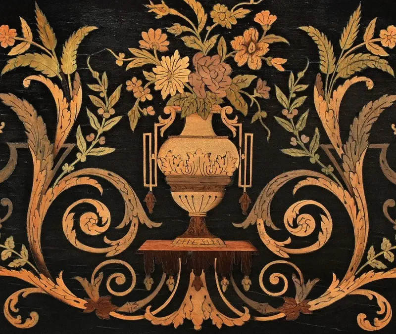 Sale Pamono Napoleon III Marquetry Serving Trolley, 19th Century