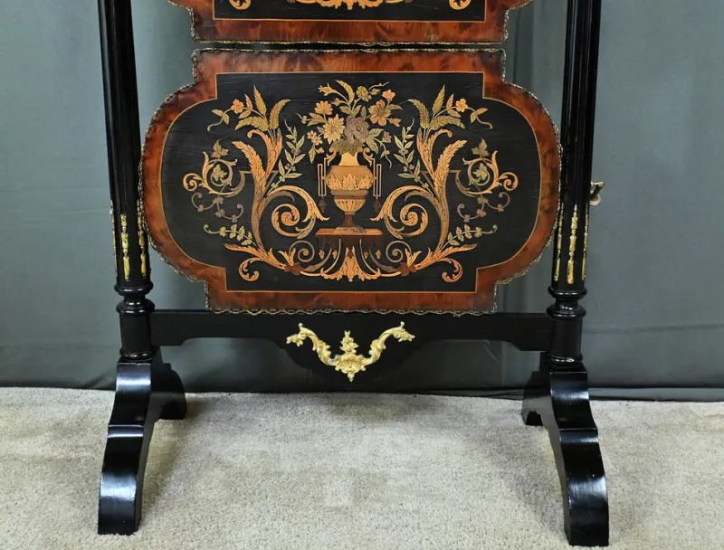 Sale Pamono Napoleon III Marquetry Serving Trolley, 19th Century