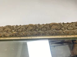 Pamono Napoleon III Mirror in Wood and Stucco Gilded with Gold Leaf, 1800s><noscript><img width=