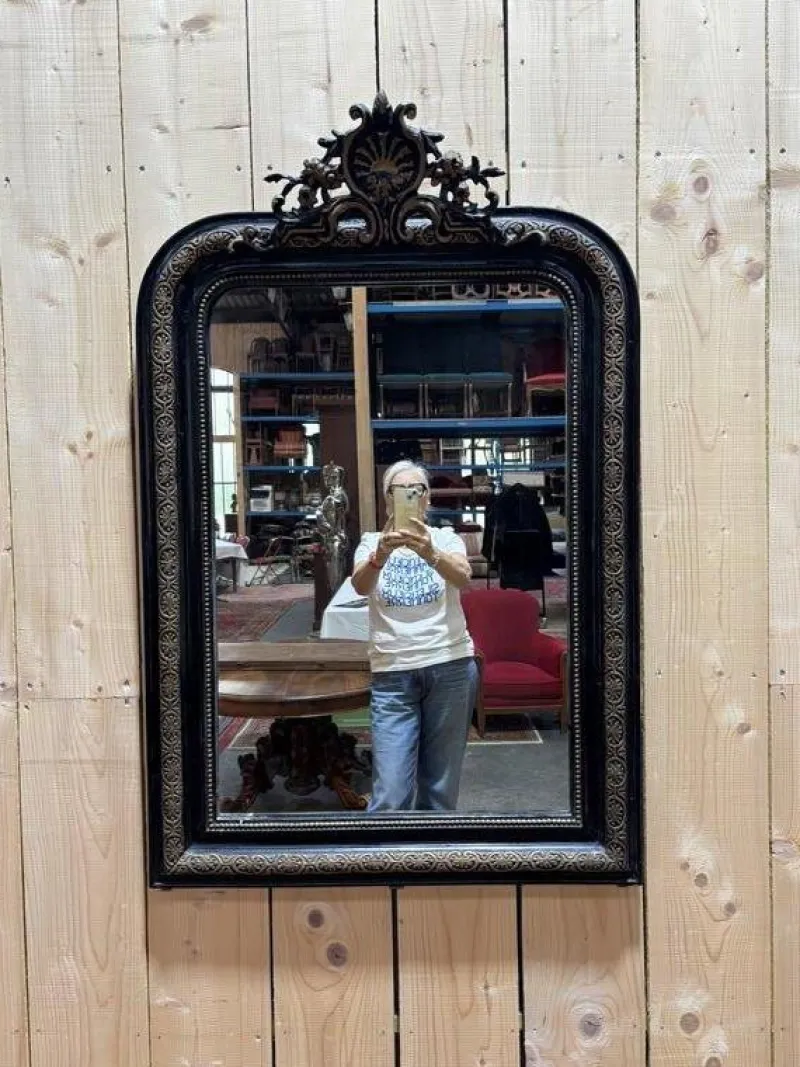 Outlet Pamono Napoleon III Mirror with Pediment