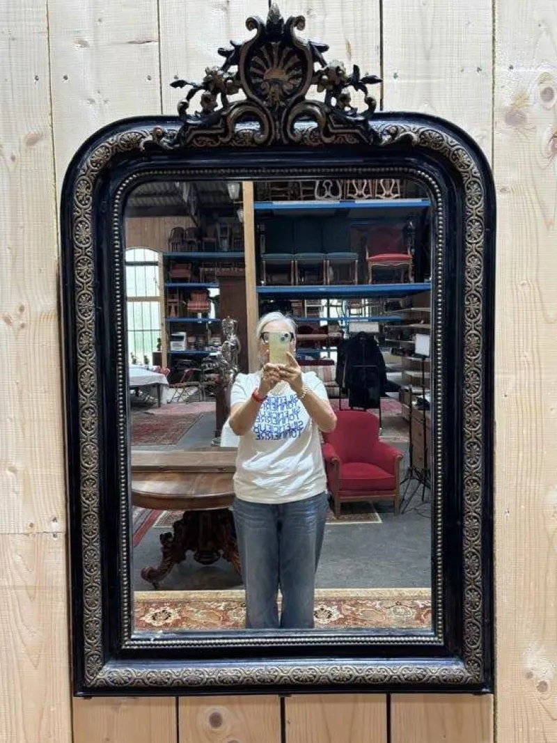 Outlet Pamono Napoleon III Mirror with Pediment