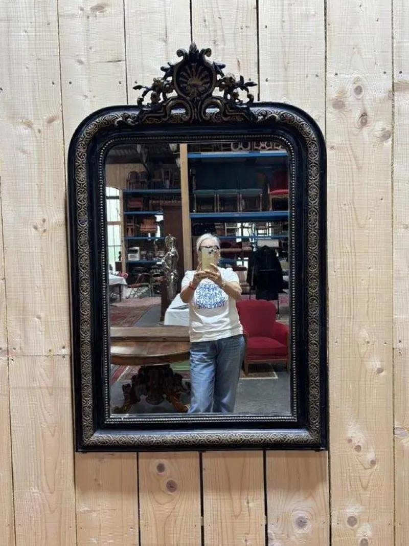 Outlet Pamono Napoleon III Mirror with Pediment