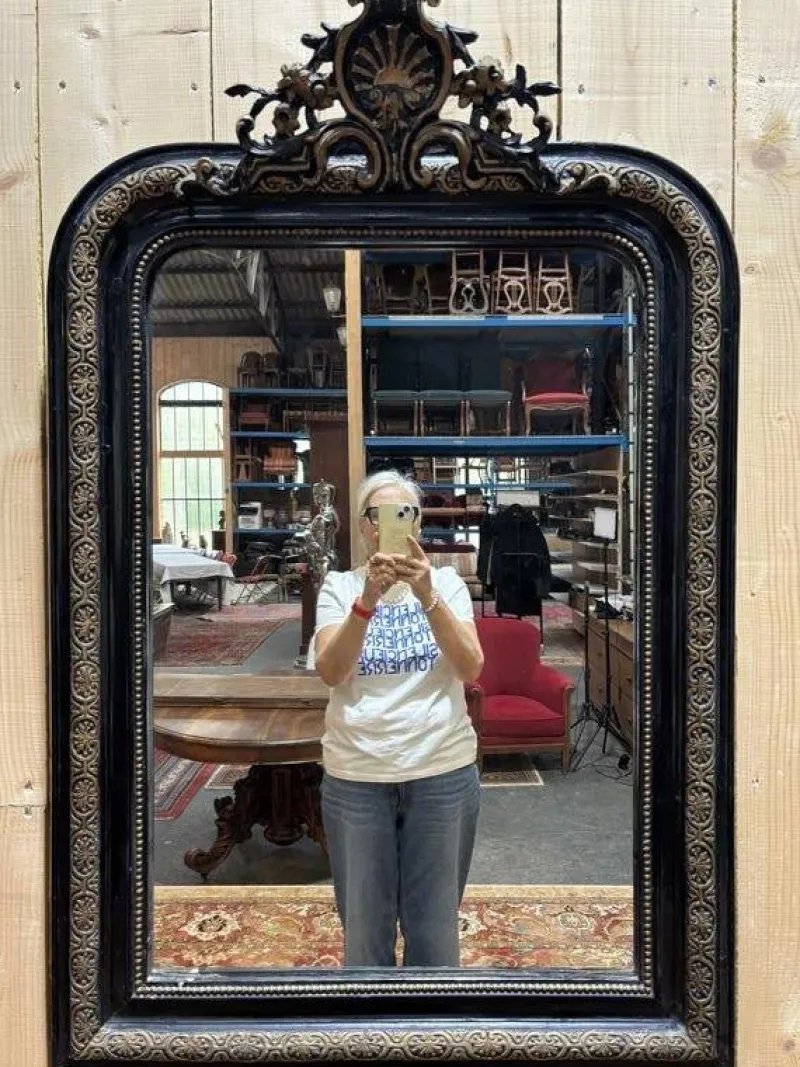 Outlet Pamono Napoleon III Mirror with Pediment