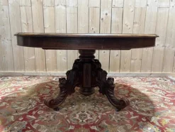 Outlet Pamono Napoleon III Oval Dining Table with Central Leg
