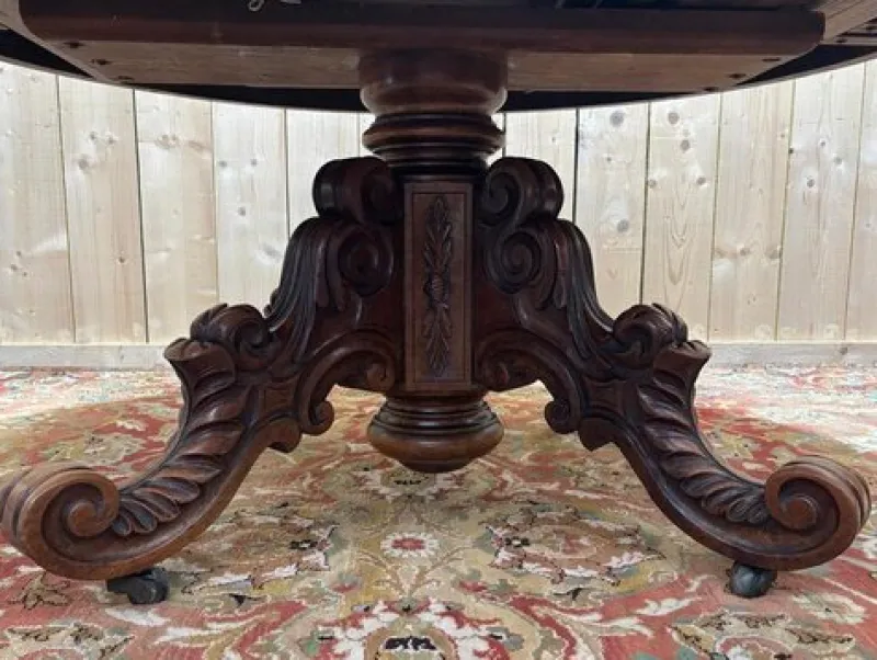 Outlet Pamono Napoleon III Oval Dining Table with Central Leg