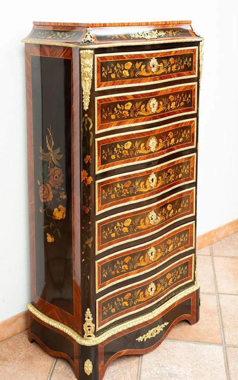 Sale Pamono Napoleon III Secretaire in Exotic Fine Woods with Gilt Bronze Applications, France, 19th Century