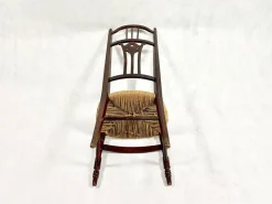 Pamono Napoleon III Straw Nanny Chair, 1800s><noscript><img width=