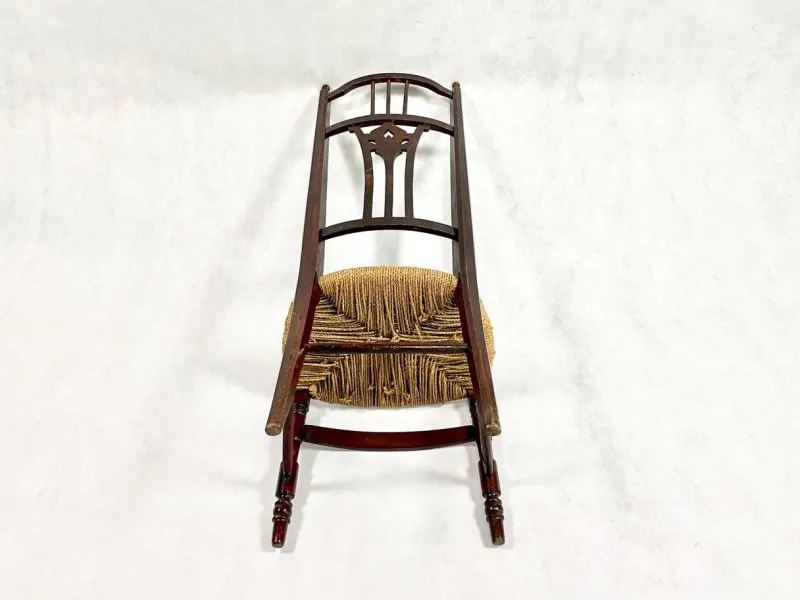 Pamono Napoleon III Straw Nanny Chair, 1800s> Children's Chairs