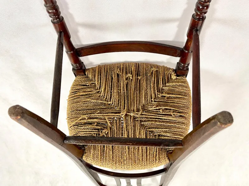 Pamono Napoleon III Straw Nanny Chair, 1800s> Children's Chairs