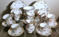 Clearance Pamono Napoleon III Style Porcelain Coffee Service Set, Set of 28