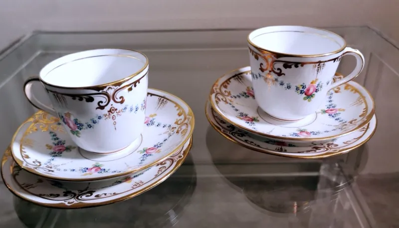 Clearance Pamono Napoleon III Style Porcelain Coffee Service Set, Set of 28