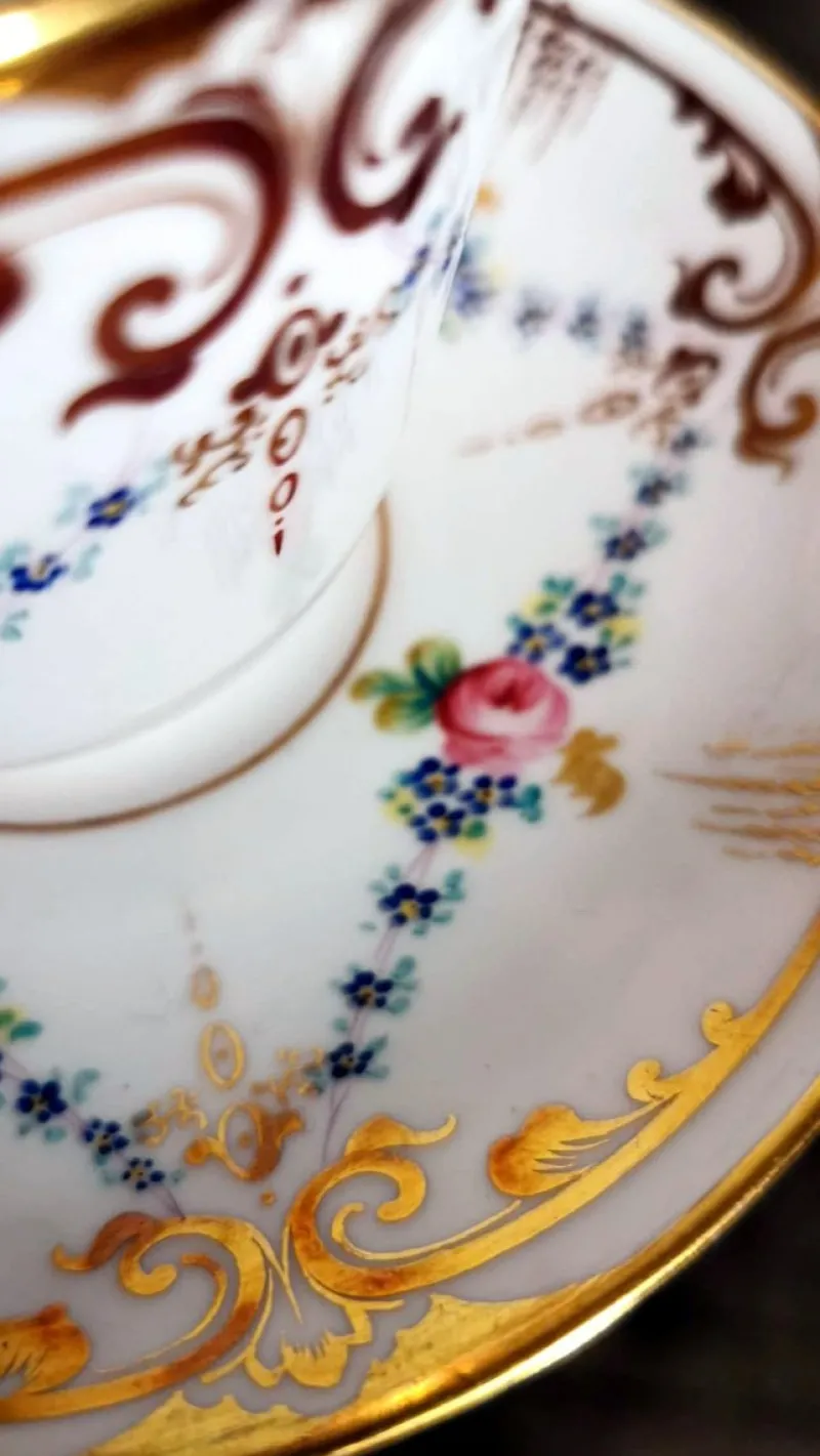 Clearance Pamono Napoleon III Style Porcelain Coffee Service Set, Set of 28