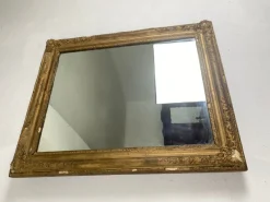 Pamono Napoleon III Wall Mirror in Gilded Wood and Stucco> Mirrors