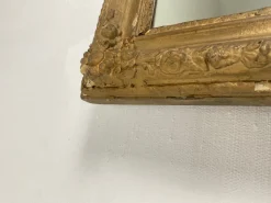 Pamono Napoleon III Wall Mirror in Gilded Wood and Stucco><noscript><img width=