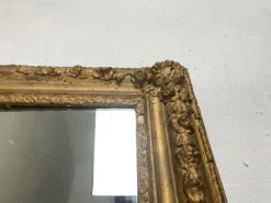 Pamono Napoleon III Wall Mirror in Gilded Wood and Stucco><noscript><img width=