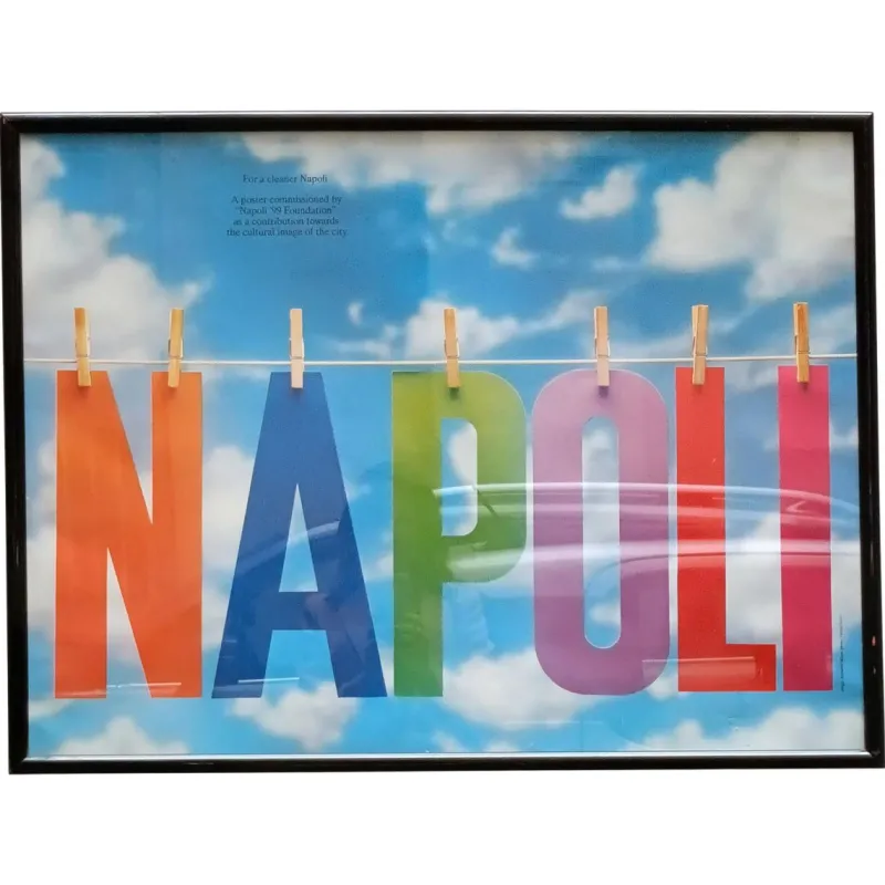 Pamono Napoli Poster by Armando Milani, Italy, 1980s> Posters|Wall Decor