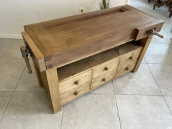 Pamono Narrow Workbench with Drawers><noscript><img width=