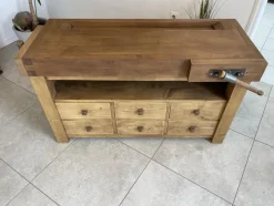 Pamono Narrow Workbench with Drawers><noscript><img width=