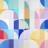 Pamono Natalia Roman, Bauhaus Bright Summer Diptych, 2025, Acrylic on Watercolor Paper> Work On Paper