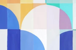 Pamono Natalia Roman, Bauhaus Bright Summer Diptych, 2025, Acrylic on Watercolor Paper><noscript><img width=