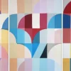 Online Pamono Natalia Roman, Colorful Shoots and Ladders Triptych, 2025, Acrylic on Watercolor Paper