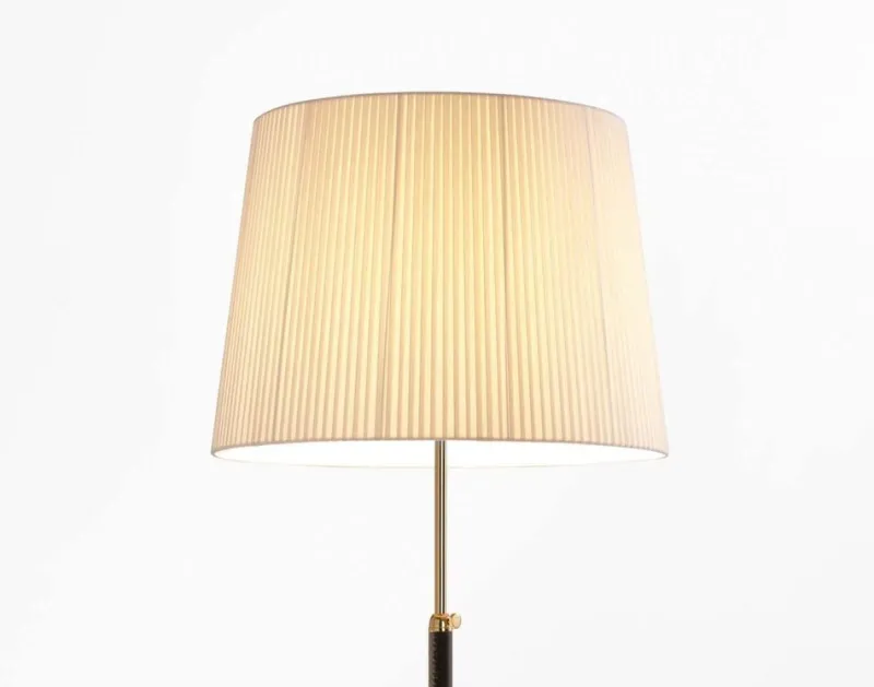Pamono Natural and Brass Pie de Salón G1 Floor Lamp by Jaume Sans> Floor Lamps