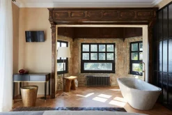 Pamono Natural and Brass Pie de Salón G1 Floor Lamp by Jaume Sans><noscript><img width=
