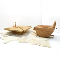 Online Pamono Natural Leather Rocking Chair from de Sede, Switzerland, 1970s