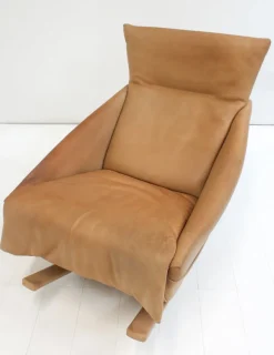 Online Pamono Natural Leather Rocking Chair from de Sede, Switzerland, 1970s