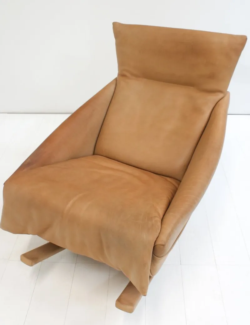 Online Pamono Natural Leather Rocking Chair from de Sede, Switzerland, 1970s