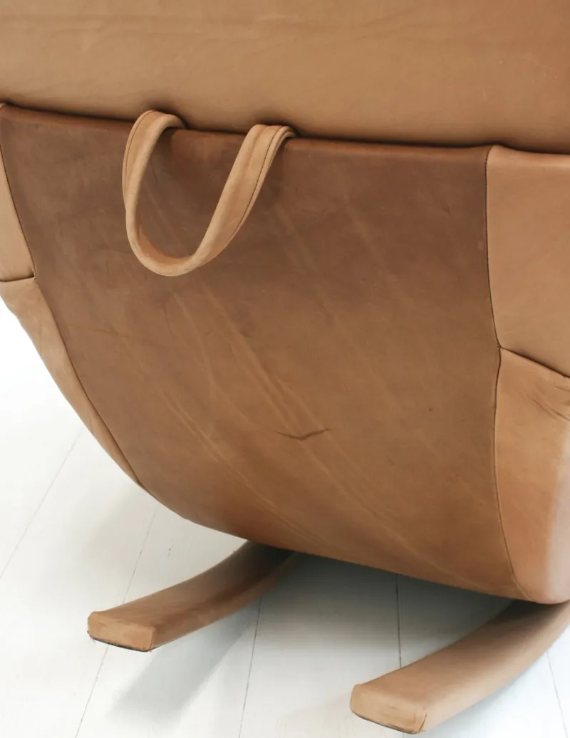 Online Pamono Natural Leather Rocking Chair from de Sede, Switzerland, 1970s