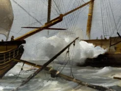 Clearance Pamono Naval Battle, Quiberon Bay, 1759, Oil Painting