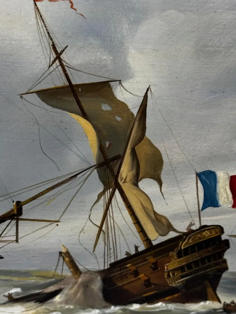 Clearance Pamono Naval Battle, Quiberon Bay, 1759, Oil Painting