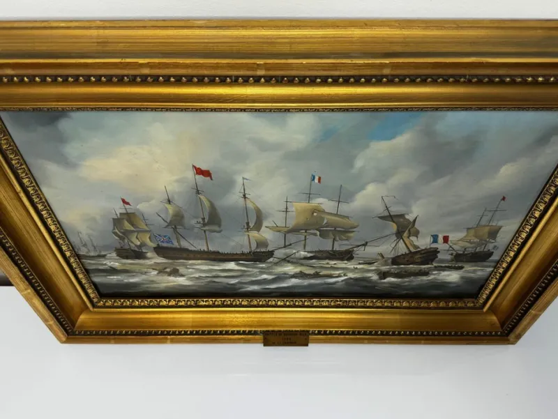 Clearance Pamono Naval Battle, Quiberon Bay, 1759, Oil Painting