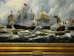 Clearance Pamono Naval Battle, Quiberon Bay, 1759, Oil Painting