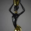 Pamono Ndebele Artist, Mid Century Modern Female Sculpture, 1970s, Brass & Copper> Mid-Century