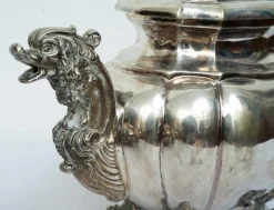 Pamono Neapolitan Empire Style Silver Service, Early 20th Century, Set of 4><noscript><img width=