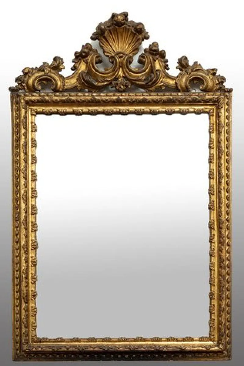 Sale Pamono Neapolitan Louis XVI Mirror in Gilt and Carved Wood, 18th Century