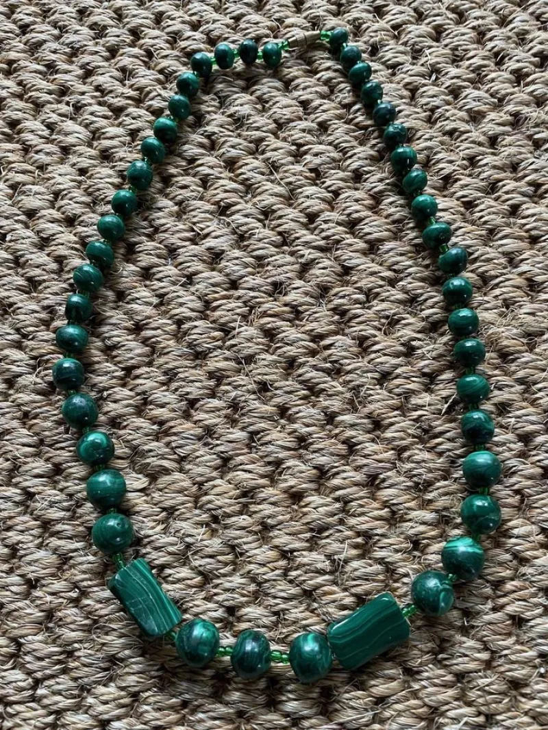 Sale Pamono Necklace in Malachite, 1960s