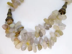 Pamono Necklace in Quartz and Aged Bronze, 1990s><noscript><img width=