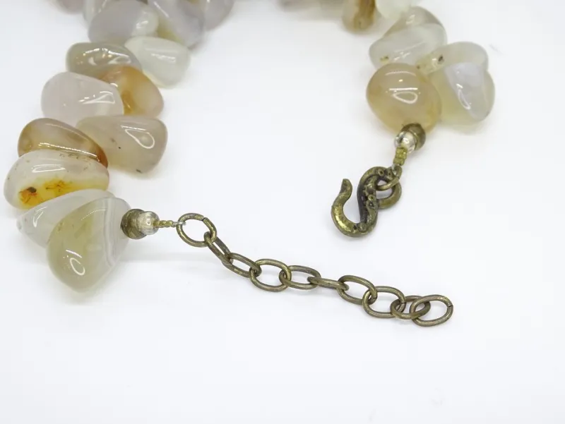 Pamono Necklace in Quartz and Aged Bronze, 1990s> Necklaces