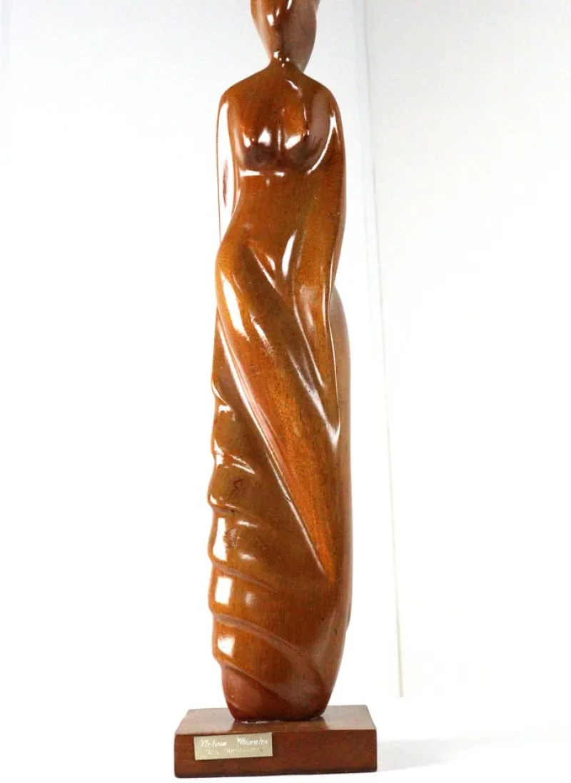 Pamono Nelson Morales, Figurative Sculpture, Wood> Abstraction