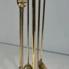 Hot Pamono Neoclassical Brass Fire Set, 1970s