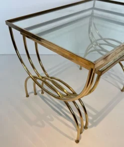 Pamono Neoclassical Brass Nesting Tables, Set of 3><noscript><img width=