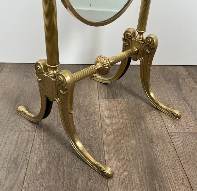 Online Pamono Neoclassical Brass Psyche Mirror