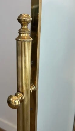 Pamono Neoclassical Brass Psyche Mirror><noscript><img width=